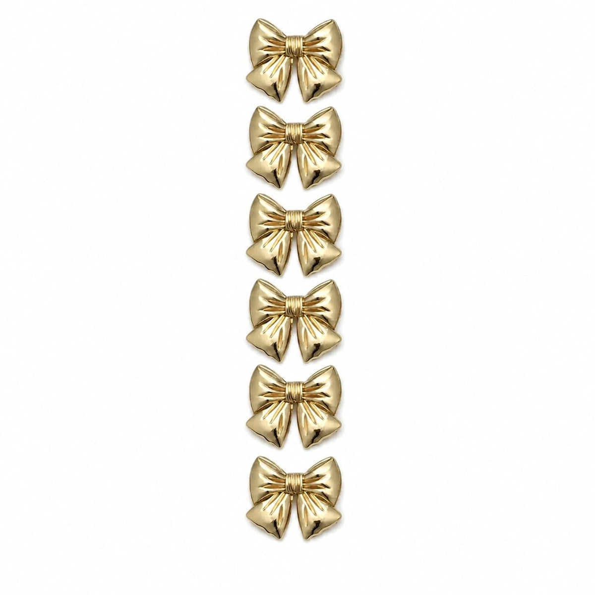 S.A.V.I Golden Bow Shank Buttons 17x15mm for Sewing Set of 6 | Gold Tone Finish, For Blazers & Dresses, DIY Crafts & Tailoring, Decorative Fasteners, Clothing Embellishment