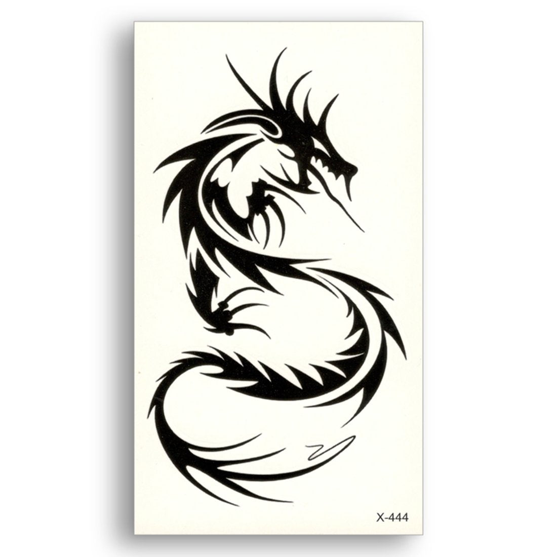S.A.V.I Temporary Tattoo 3D Black Dragon Tattoo Sticker Size 10.5x6cm