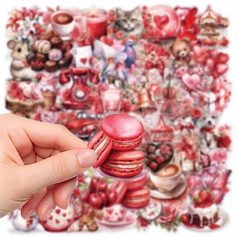 S.A.V.I 50PCS Love Valentine Vinyl Stickers Pack for Laptop & Bottle