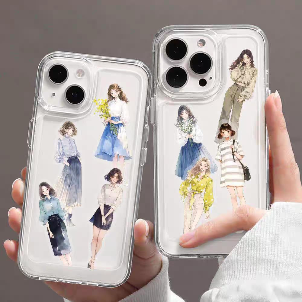 S.A.V.I 50 Pcs Aesthetic Stickers for Girls | Cute Vinyl Decals Set
