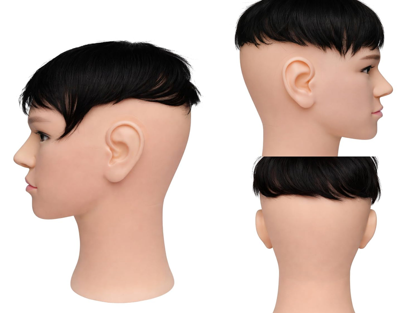 S.A.V.I Men’s Black Hair Topper Wig for Thinning Crown | Natural Straight Synthetic Hair Patch | Breathable Lace Base | Hand-Tied Design with Secure Clips | Realistic Coverage