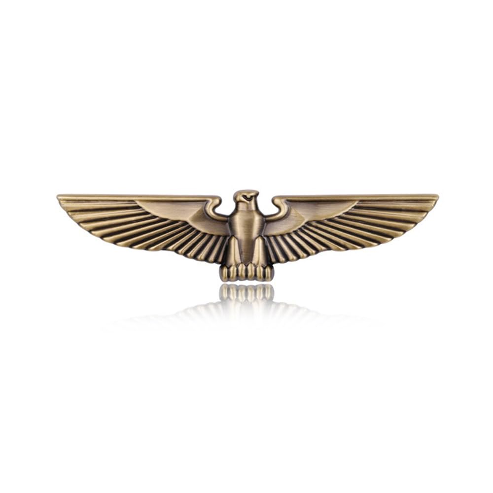 SAVIAURA 3D Eagle Fender Logo - Metal Car Sticker, Decorative Exterior Accessory, Metallic Gold