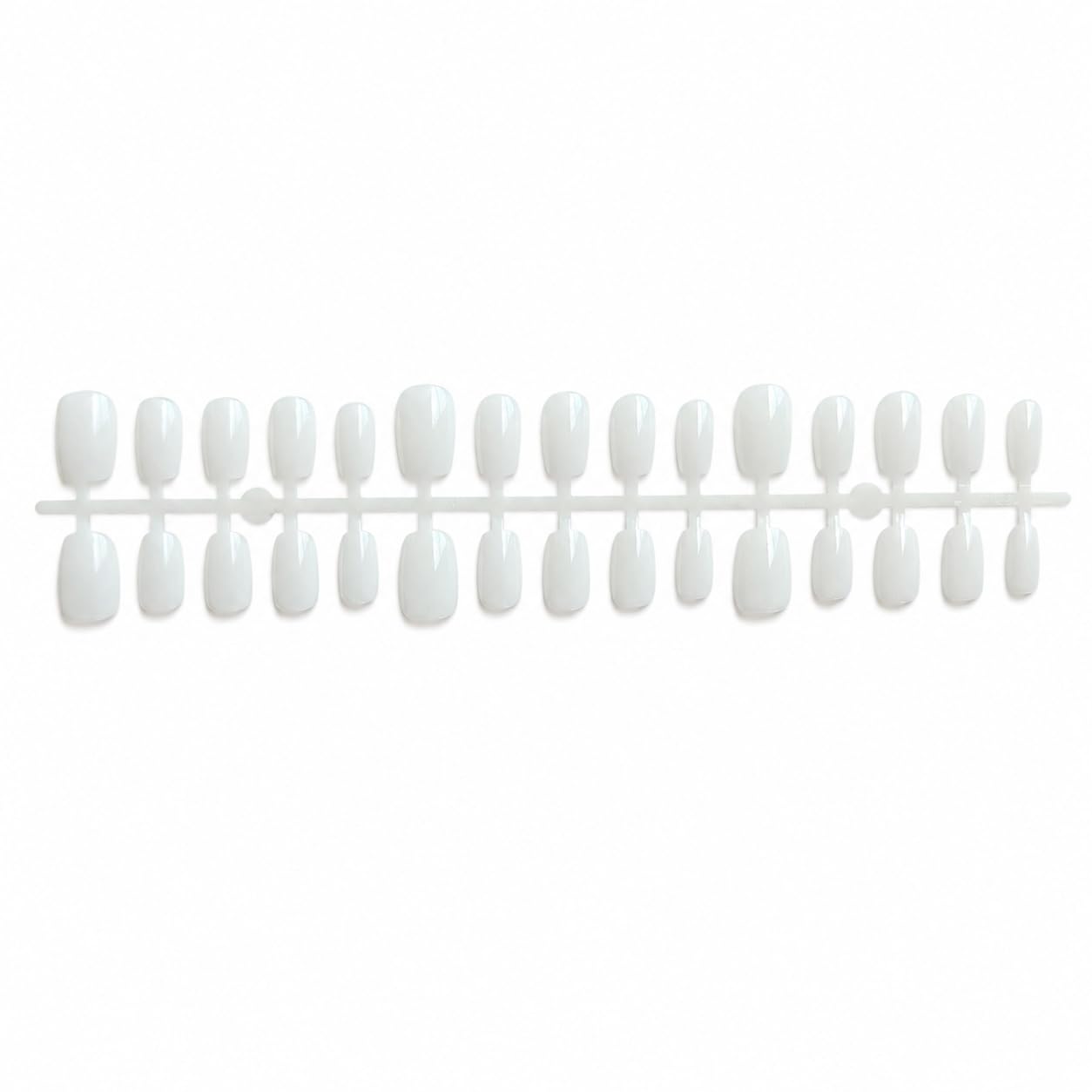 S.A.V.I Press on Nails Glossy Short Square Porcelain White 30 Pcs