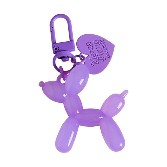 S.A.V.I Resin Purple Balloon Dog Keychain | Cute 3D Animal Charm for Bags & Keys | Durable 49mm Mini Gift Accessory | Stylish Lightweight Key Ring for Men, Women & Kids (Purple)