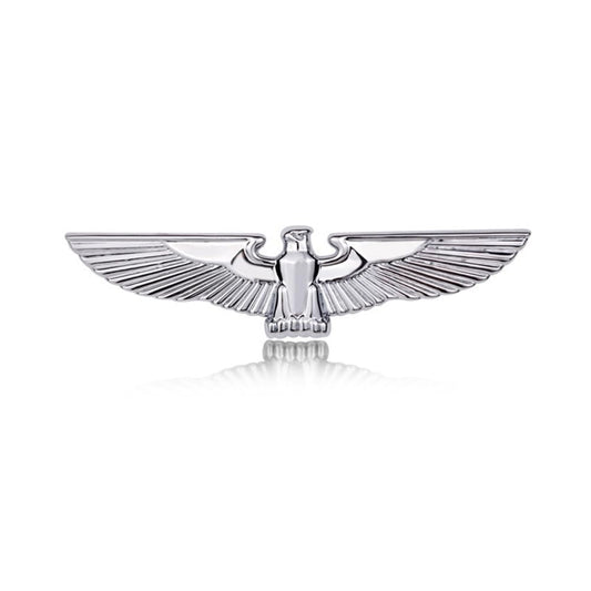SAVIAURA 3D Eagle Fender Logo - Metal Car Sticker, Decorative Exterior Accessory, Silver Color
