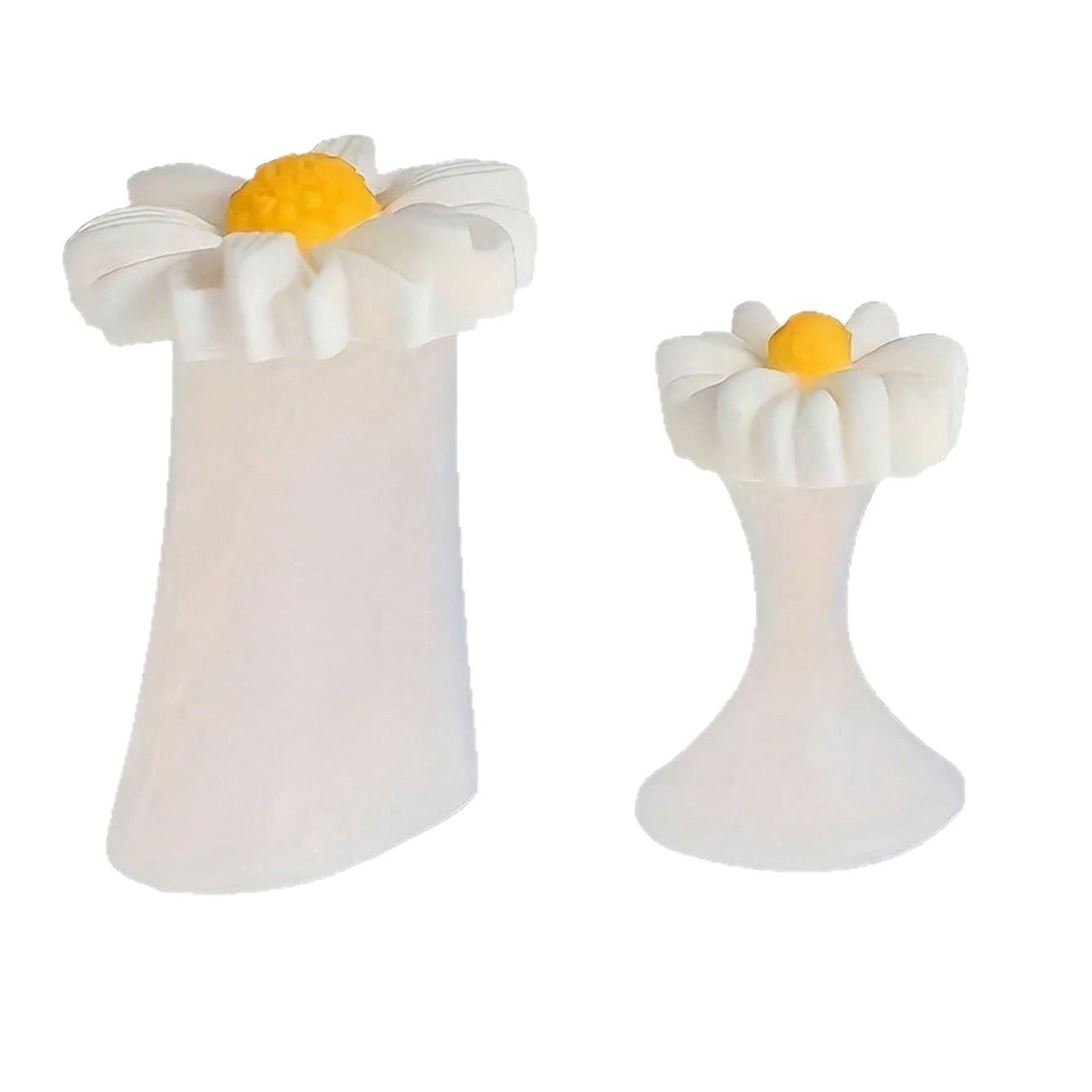 S.A.V.I Silicone Toe Separators Daisy Design Set of 8 | Reusable & Washable, Salon & Home Use, Nail Art & Pedicure, Soft & Flexible, Women & Girls