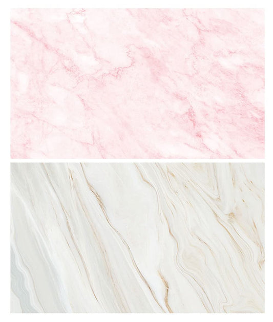 SAVIAURA 1 Sheet 2 in 1 3D Flat Lay Tabletop Double-Sided Photography Backdrop Photo Studio Flatlay Background PVC Wrinkle-Free for Small Product Shoot (Pink & Off White Marble Pattern)