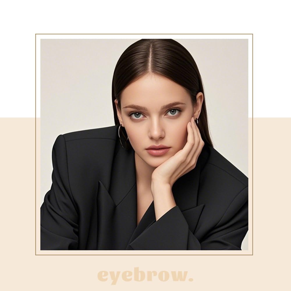 S.A.V.I 8 Pairs/1 Sheet - 6D Hair-Like Eyebrow Tattoo Stickers, Natural Brown Arch Shape, Waterproof & Sweatproof Temporary Eyebrow Patch, Safe Non-Toxic Self-Adhesive, Long-Lasting for Women & Girls (166)