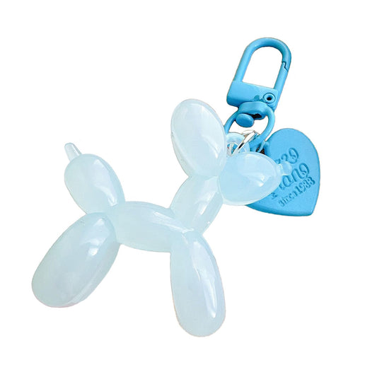 S.A.V.I Resin Blue Balloon Dog Keychain | Cute 3D Animal Charm for Bags & Keys | Durable 49mm Mini Accessory | Stylish Lightweight Key Ring for Men, Women & Kids (Blue)