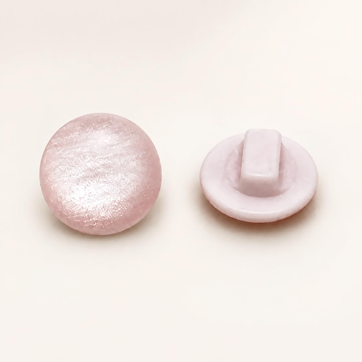 S.A.V.I Pearl Buttons for Sewing, Blush Pink Shank, 11 mm, Pack of 10 | Round Glossy Finish, Bridal Wear Use, Blouses & Kurtis, Craft Projects, Garment Embellishments