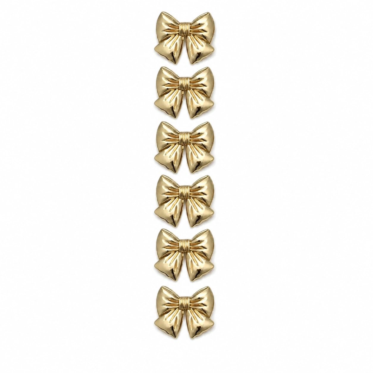 S.A.V.I Golden Bow Shank Buttons 17x15mm for Sewing Set of 6 | Gold Tone Finish, For Blazers & Dresses, DIY Crafts & Tailoring, Decorative Fasteners, Clothing Embellishment