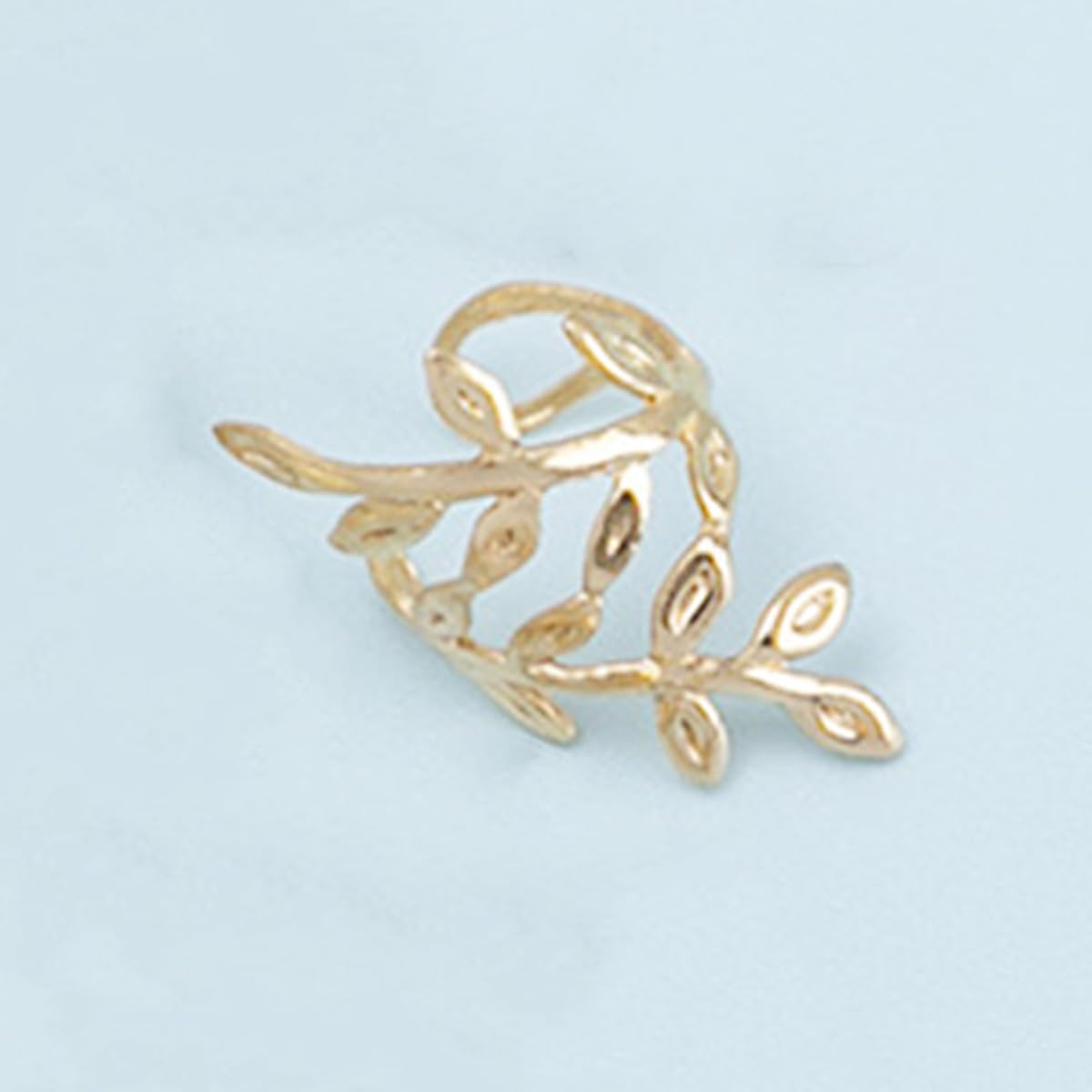 S.A.V.I 6 PCS Leaf Shaped Gold Hair Braid Rings for Women & Girls | Metal Dreadlock Cuffs Clip-On Accessories | Boho Viking Braiding Beads for Braids, Dreads & Party Hairstyle