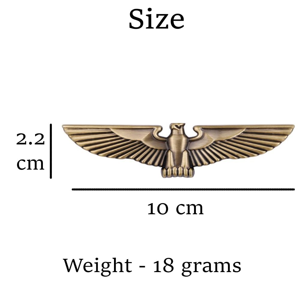 SAVIAURA 3D Eagle Fender Logo - Metal Car Sticker, Decorative Exterior Accessory, Metallic Gold