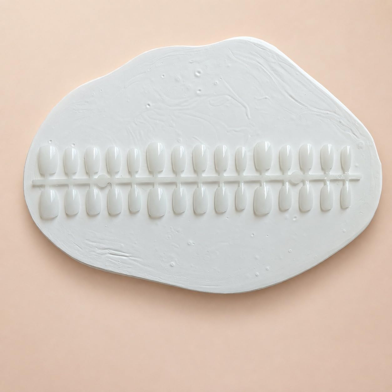 S.A.V.I Press on Nails Glossy Short Square Porcelain White 30 Pcs