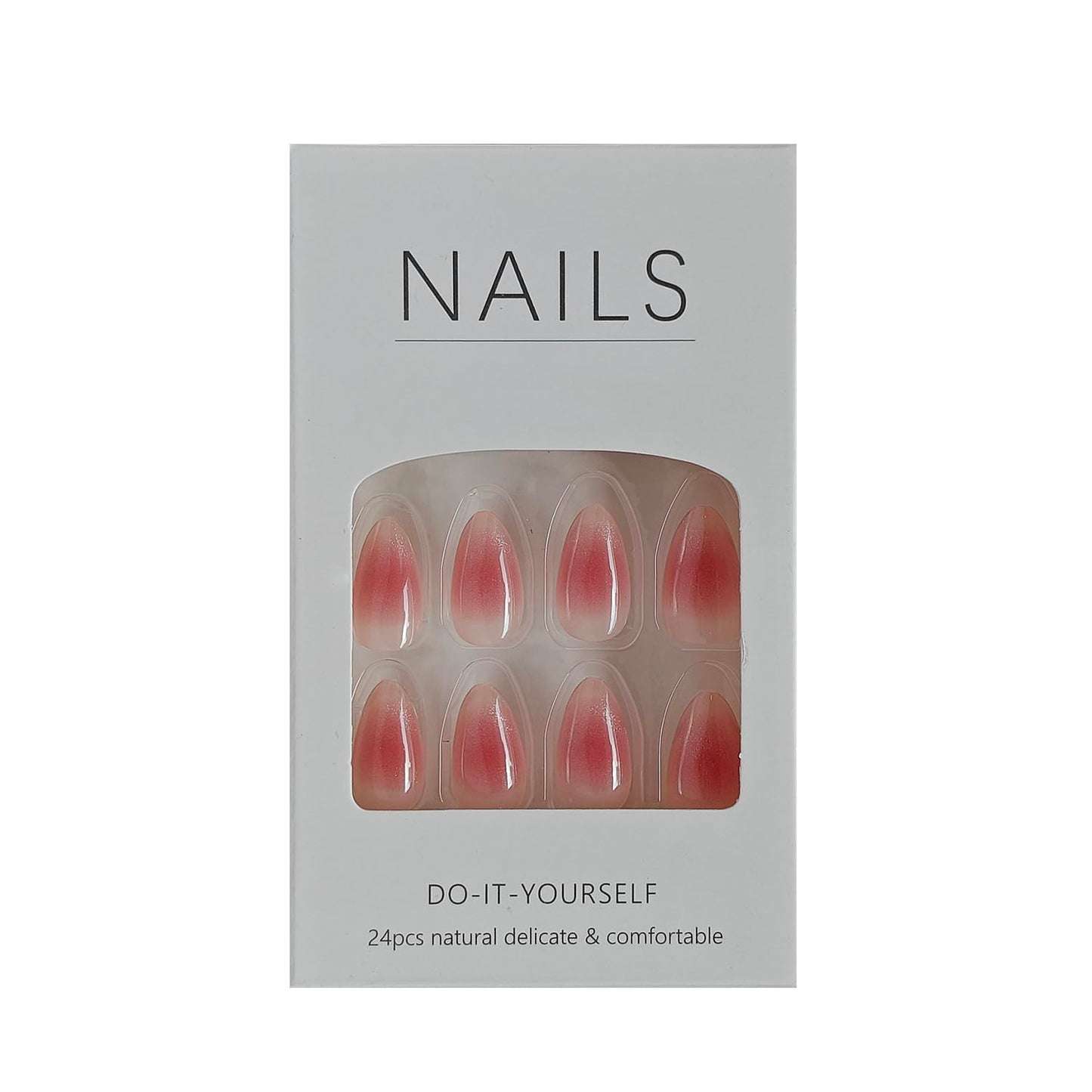 S.A.V.I Holographic Mirror Chrome Press On Nails, Medium Square Length, Iridescent Silver Pink Finish, ABS Artificial Nails, 30 Pcs Box with Glue & Adhesive Tabs