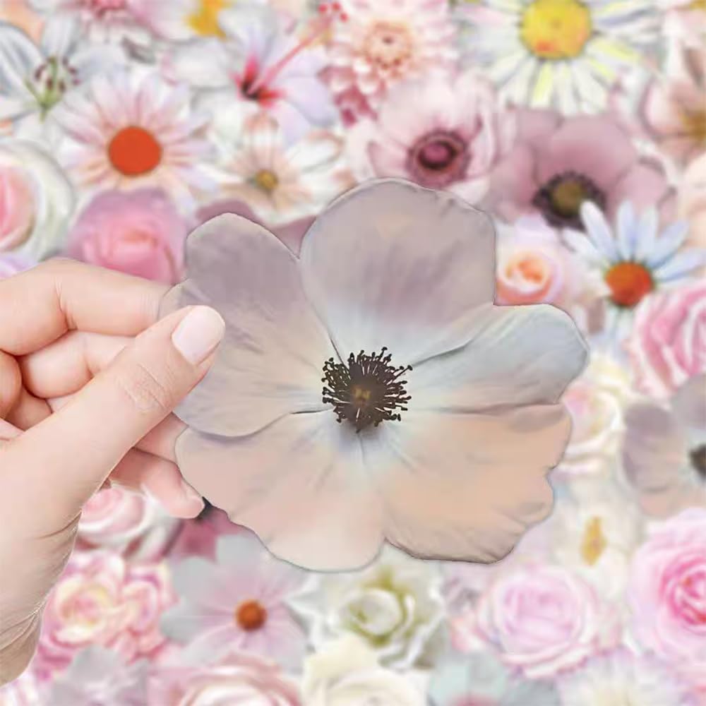 S.A.V.I 50 PCS Floral Stickers for Water Bottles & Laptop, Waterproof