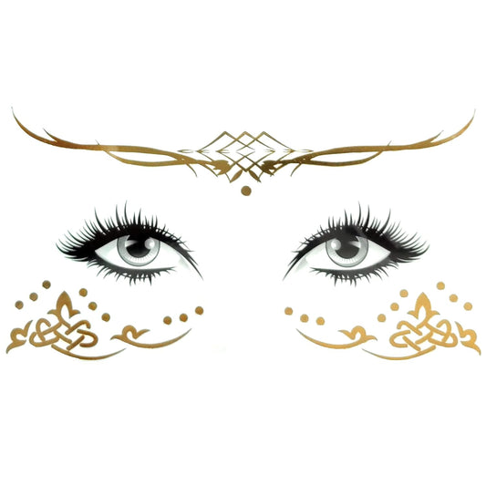 S.A.V.I Golden Temporary Face Tattoos for Trending Freckled Look - Easy to Apply with Natural Results, Long-lasting, and Simple to Remove
