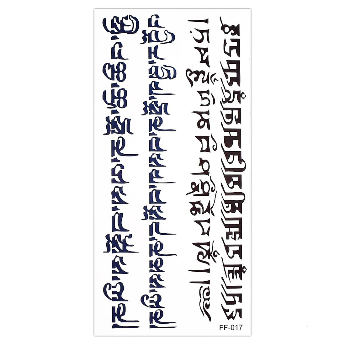 S.A.V.I 3D Temporary Tattoo Sticker Beautiful Sanskrit Text Popular Design Size 19x9 CM - 1PC.