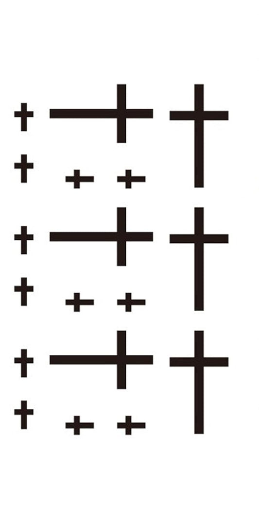S.A.V.I 3D Temporary Tattoo Small Cross Design Size 10.5x6CM - 1PC.