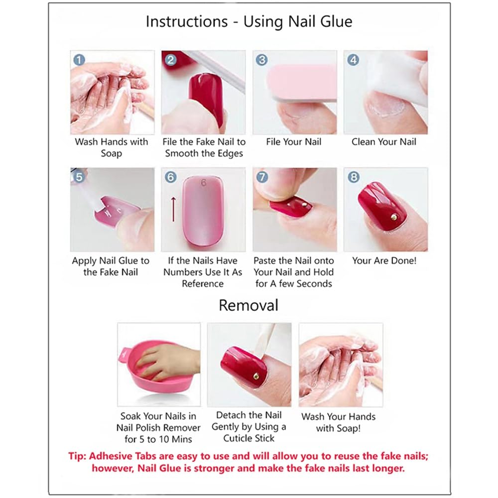 S.A.V.I Press on Nails Short Square Peach Champagne Shimmer 24 Pcs
