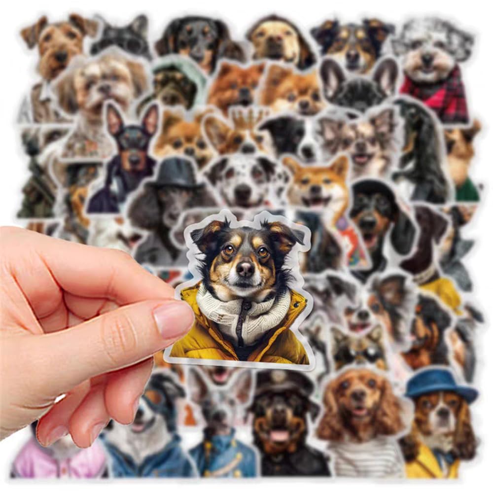 S.A.V.I 50 PCS Funny Dog Stickers Pack Waterproof Vinyl Decals