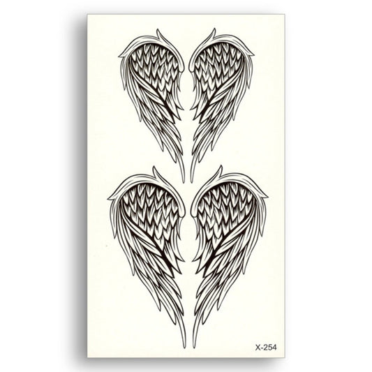 S.A.V.I Temporary Tattoo Black Wings Design Size 10.5x6cm - 1pc.
