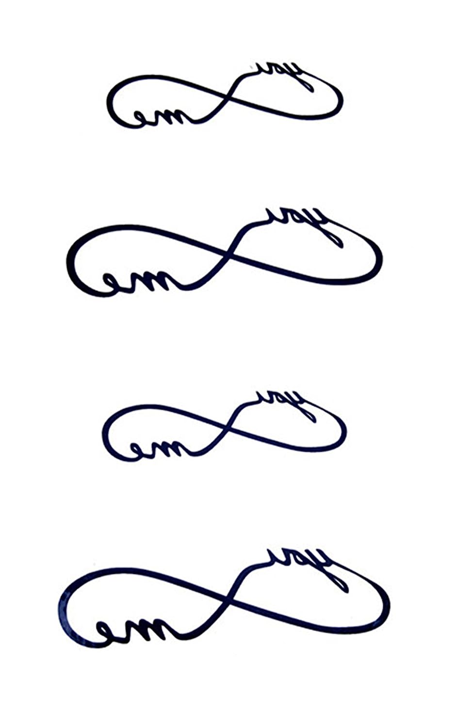 S.A.V.I 3D Temporary Tattoo Infinity Sign Design Size 10.5x6CM - 1PC.