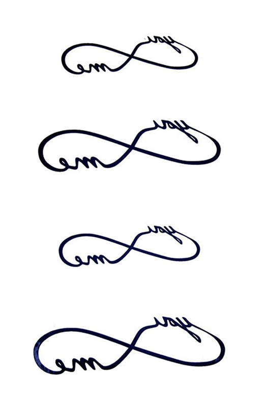 S.A.V.I 3D Temporary Tattoo Infinity Sign Design Size 10.5x6CM - 1PC.