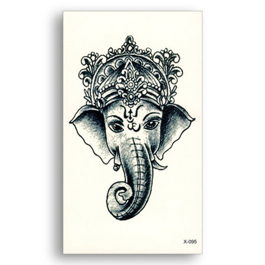S.A.V.I 3D Temporary Tattoo Sticker Lord Ganesh Design Size 10.5x6cm - 1pc.