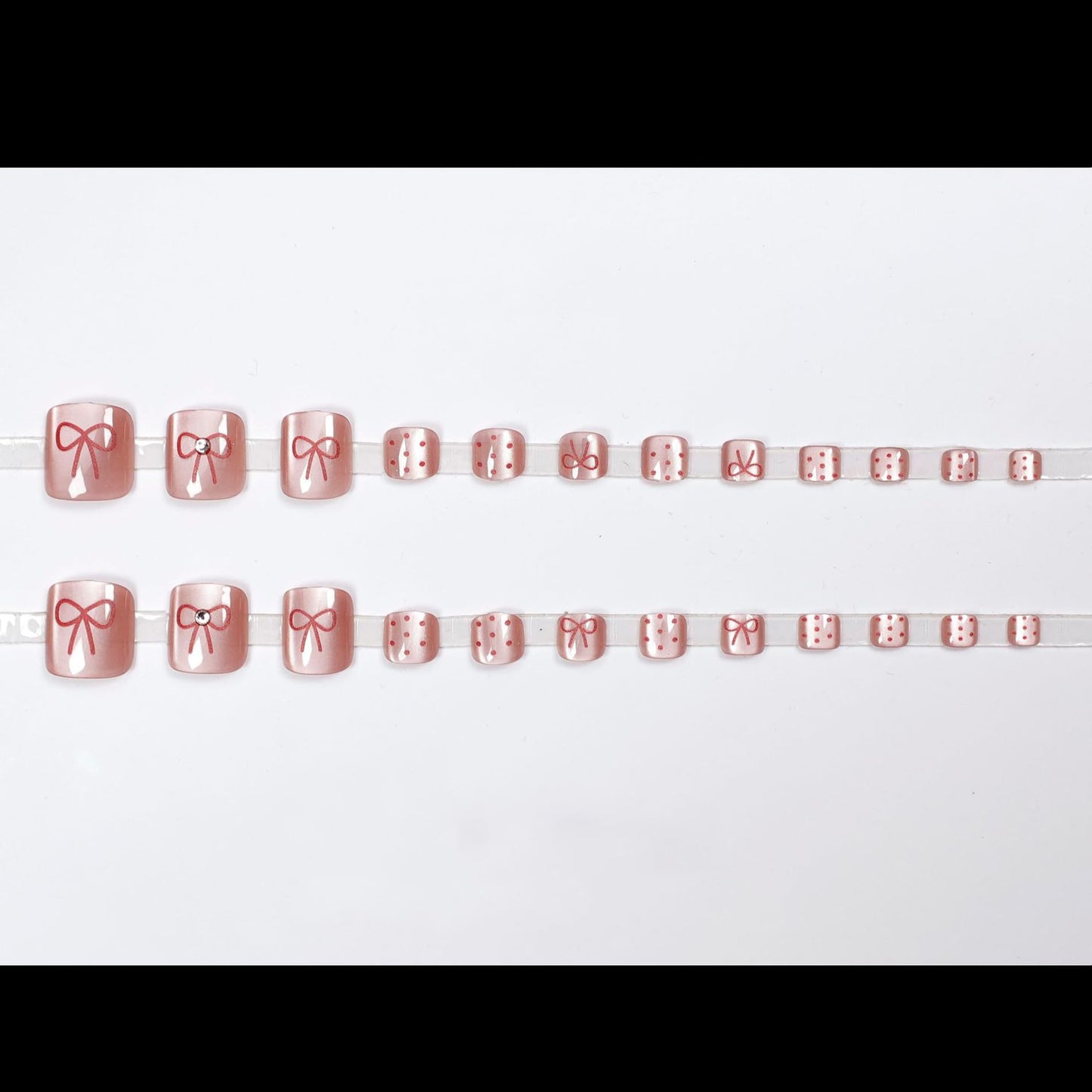 S.A.V.I Medium Length Press On Nails for Women, Brown & Gold Leopard Animal Print, Square Shape Glossy Cat Eye Finish, Reusable Artificial Set with 3D Rhinestones, 24 Pcs with Glue & Tabs