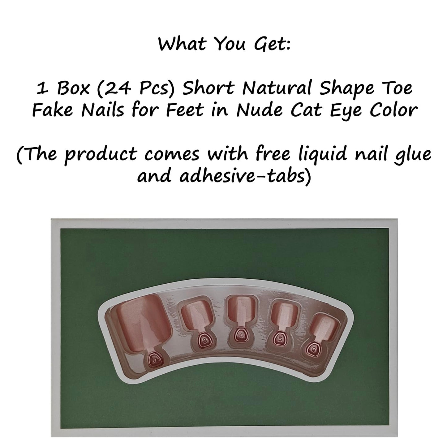 S.A.V.I Short Square Press On Nails for Women, Red & Nude Cat Eye Gloss Finish, Floral 3D Chrome Design, Reusable Artificial Fake Nail Set with Glue & Tabs (30 Pieces)