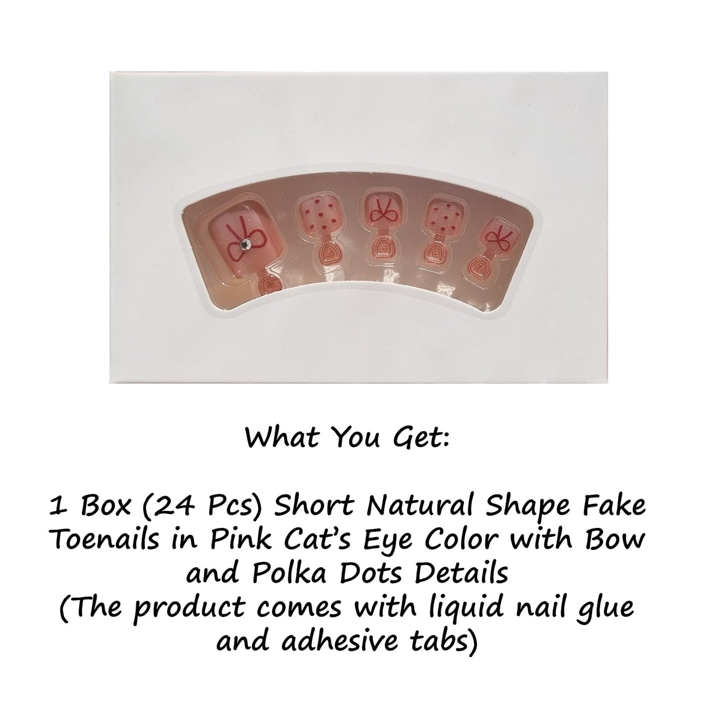 S.A.V.I Medium Length Press On Nails for Women, Brown & Gold Leopard Animal Print, Square Shape Glossy Cat Eye Finish, Reusable Artificial Set with 3D Rhinestones, 24 Pcs with Glue & Tabs