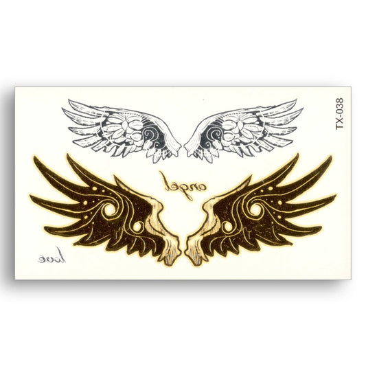 S.A.V.I 3D Temporary Tattoo Golden And Silver Metallic Sticker Design Size 10.5x6CM - 1PC. (38)