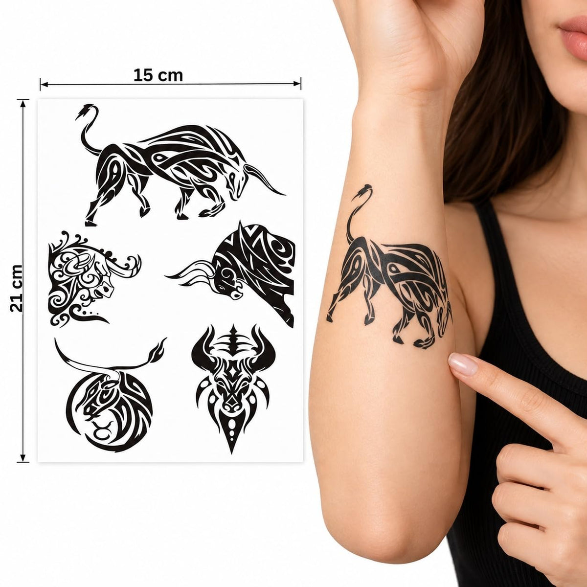 S.A.V.I Temporary Tattoo Stickers Tribal Designs, 3 Sheets