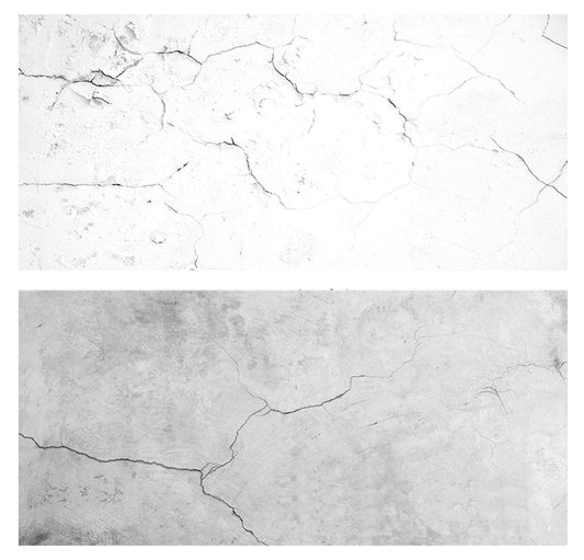SAVIAURA 1 Sheet 2 in 1 Photography Backdrop 3D Flat Lay Tabletop Double-Sided 34x21 Photo Background PVC Wrinkle-Free for Small Products Food, Cosmetics Shoot (#3- Cracked White Wall Pattern)