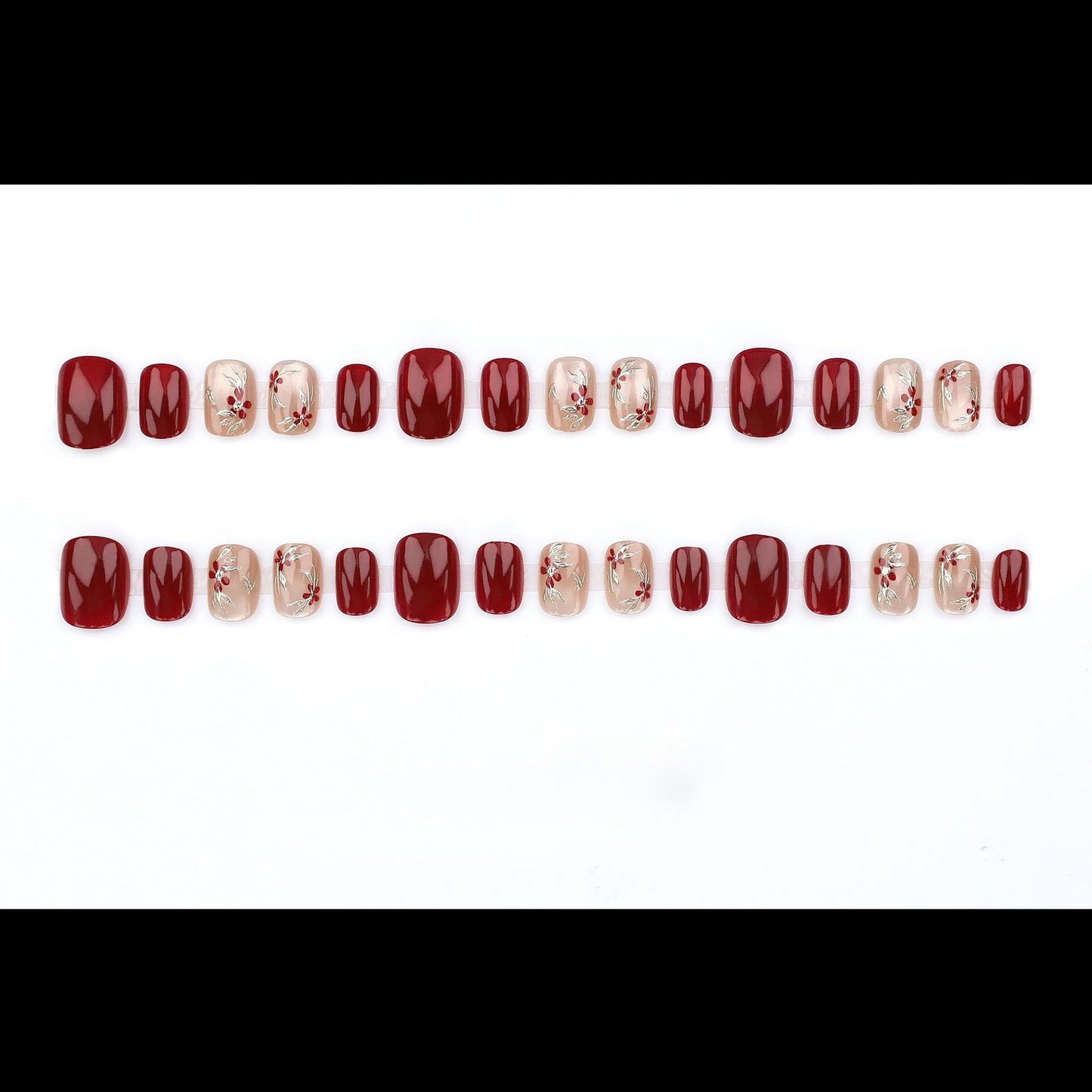 S.A.V.I Mirror Chrome Silver Press On Toe Nails, Short Natural Shape, Glossy Metallic Finish, Reusable Fake Toenails with Nail Glue & Adhesive Tabs, 24 Pcs Box