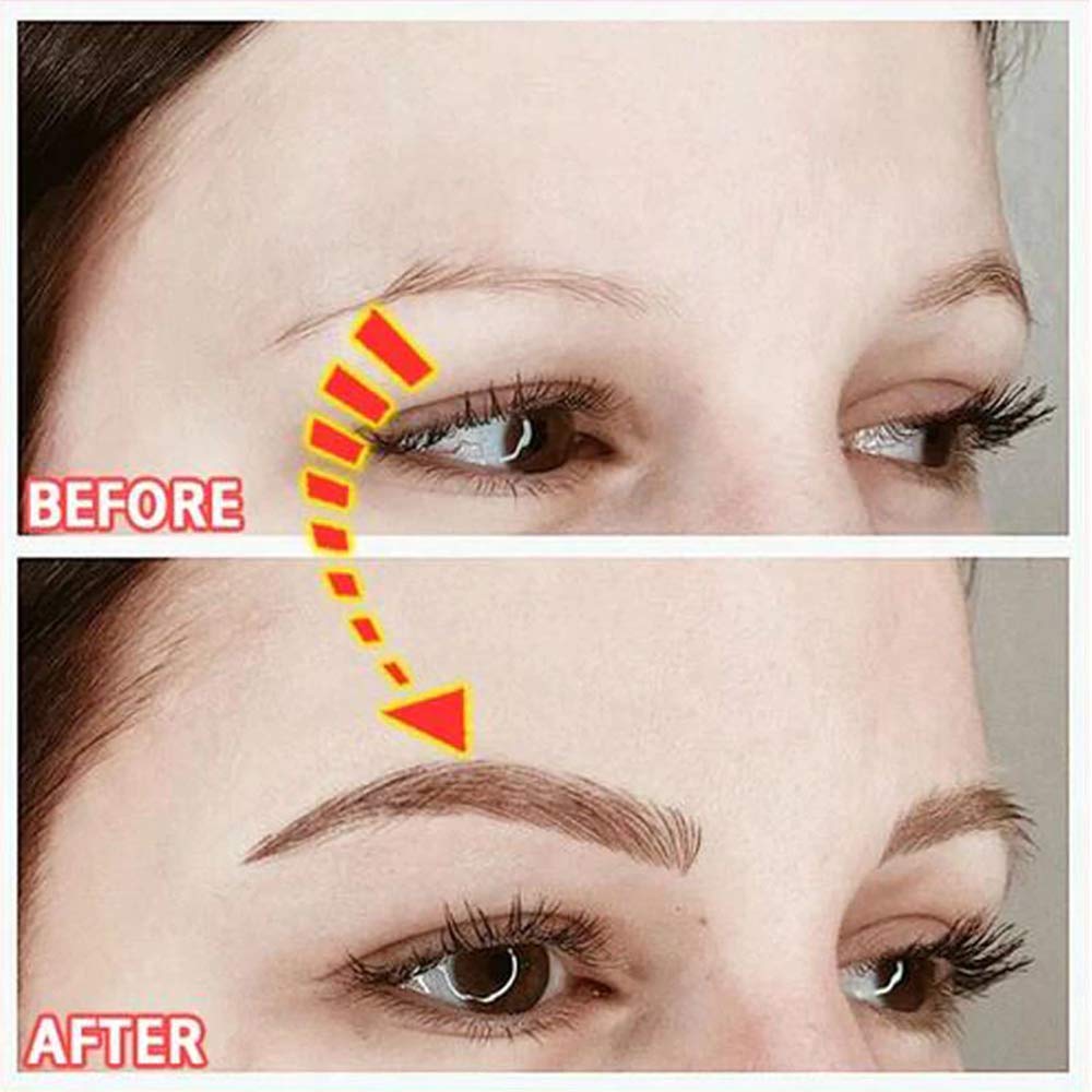 S.A.V.I 8 Pairs/1 Sheet - 6D Hair-Like Eyebrow Tattoo Stickers, Natural Brown Arch Shape, Waterproof & Sweatproof Temporary Eyebrow Patch, Safe Non-Toxic Self-Adhesive, Long-Lasting for Women & Girls (166)