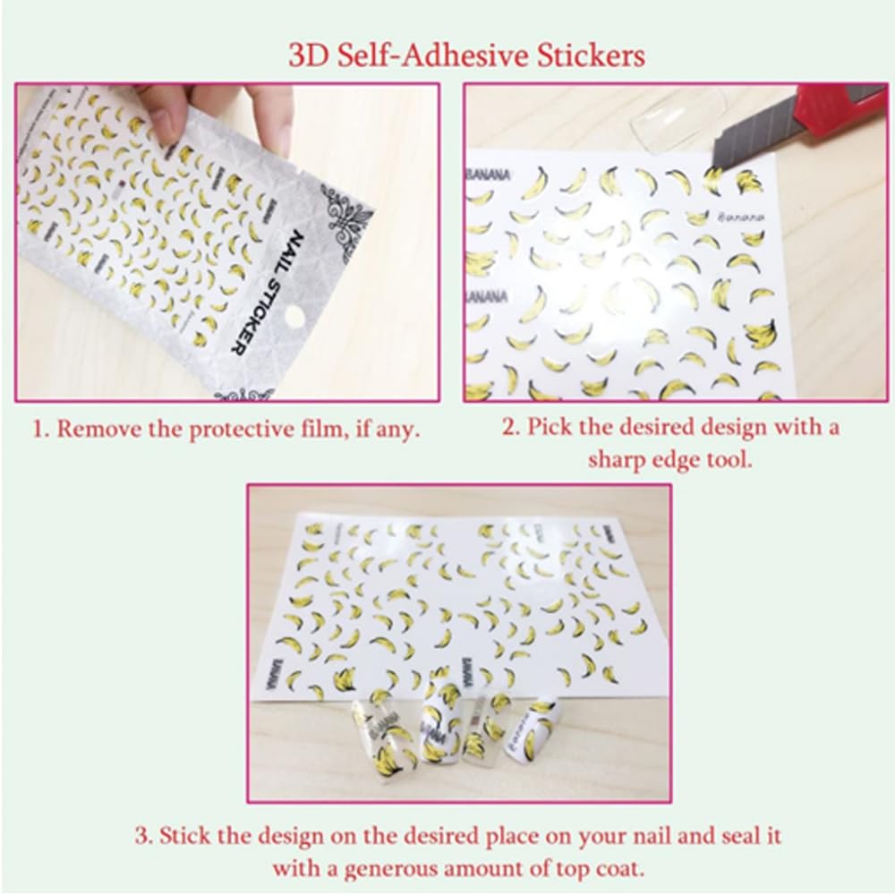 S.A.V.I 2 Sheets - 3D Butterfly Nail Art Stickers, Pink & Blue Holographic Self-Adhesive Decals, Waterproof Acrylic Decorations for Women and Girls