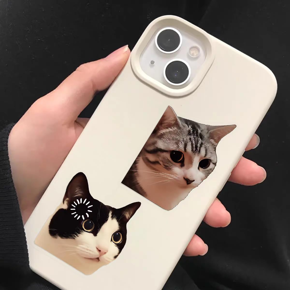 S.A.V.I 50 Pcs Cute Cat Stickers for Water Bottles, Laptops & Phones