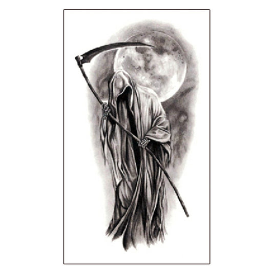 S.A.V.I Temporary Tattoo Reaper Yamraj Design Size 10.5x6cm - 1pc.
