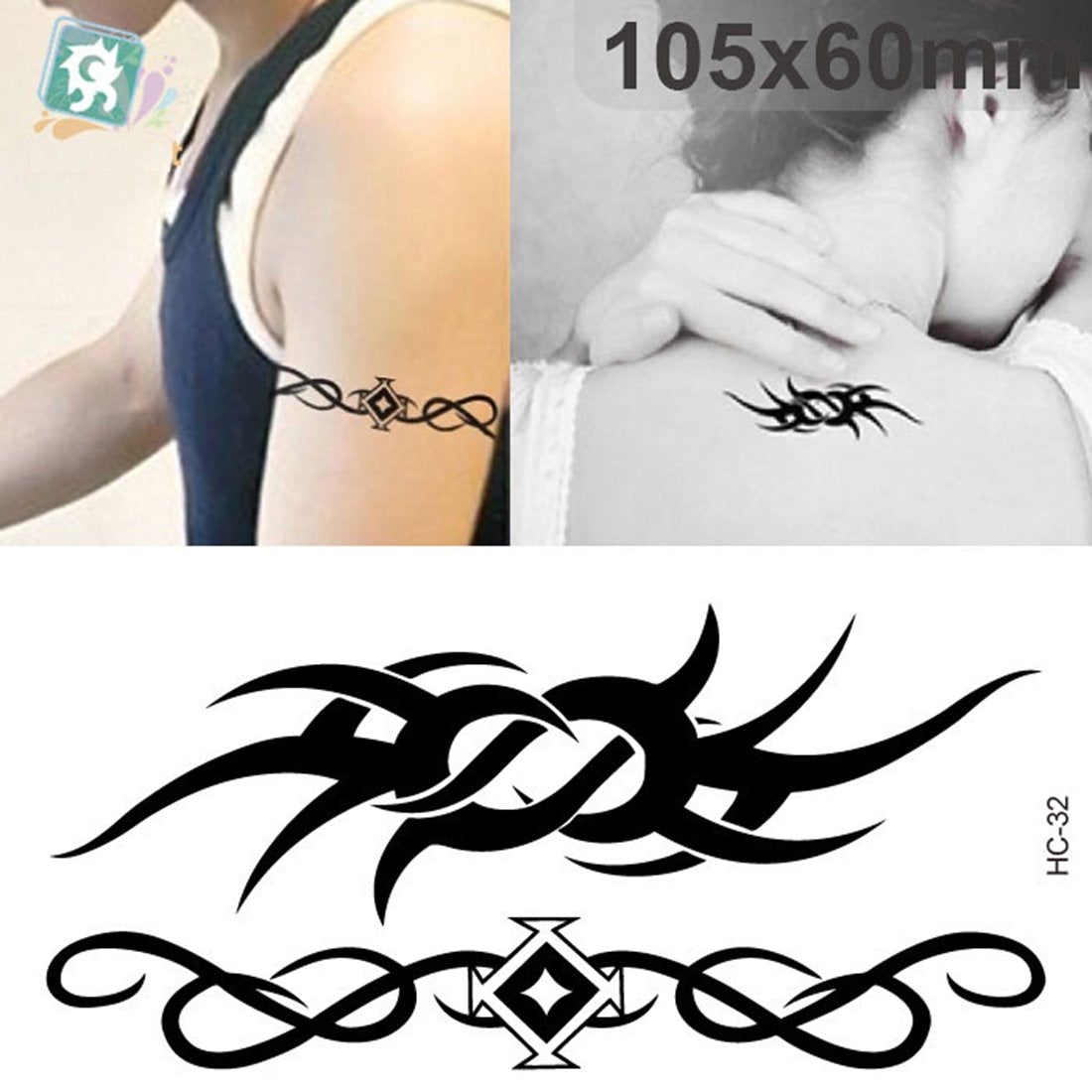 S.A.V.I 3D Temporary Tattoo Totem Design Size 10.5x6CM - 1PC.