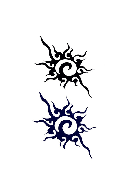 S.A.V.I 3D Temporary Tattoo Round Random Totem Design Size 10.5x6CM - 1PC.