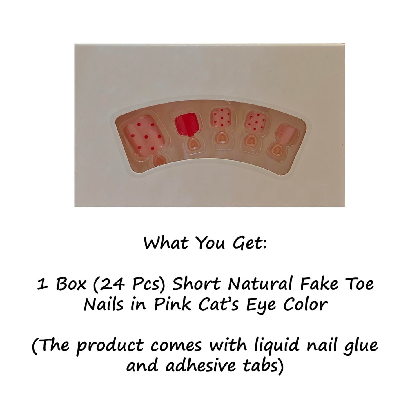S.A.V.I Medium Length Press-On Nails for Women, Dark Red & Nude Cat Eye Plaid Design, Natural Square Shape, Glossy Reusable Fake Nail Set, 30 Pcs Box with Glue & Tabs