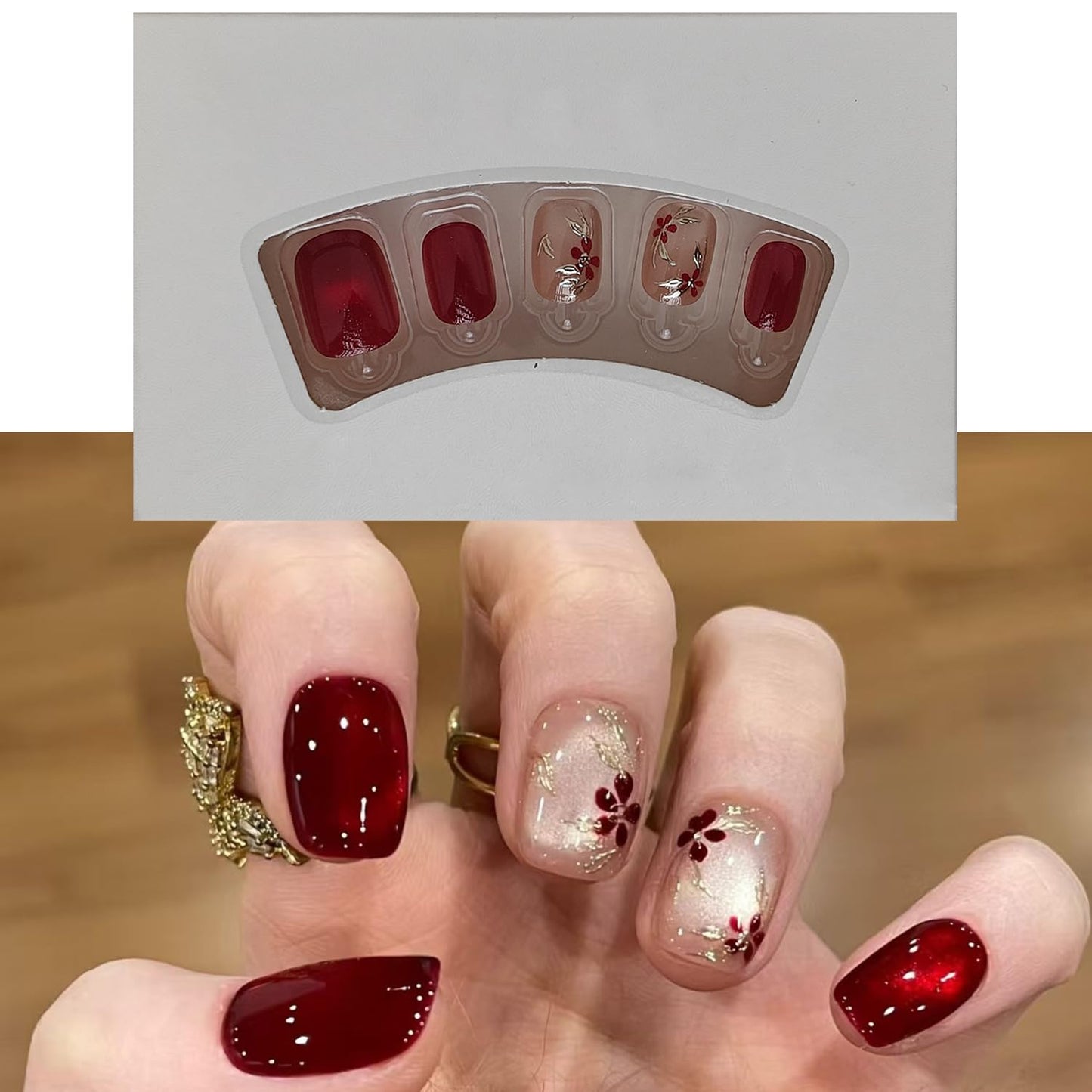 S.A.V.I Mirror Chrome Silver Press On Toe Nails, Short Natural Shape, Glossy Metallic Finish, Reusable Fake Toenails with Nail Glue & Adhesive Tabs, 24 Pcs Box