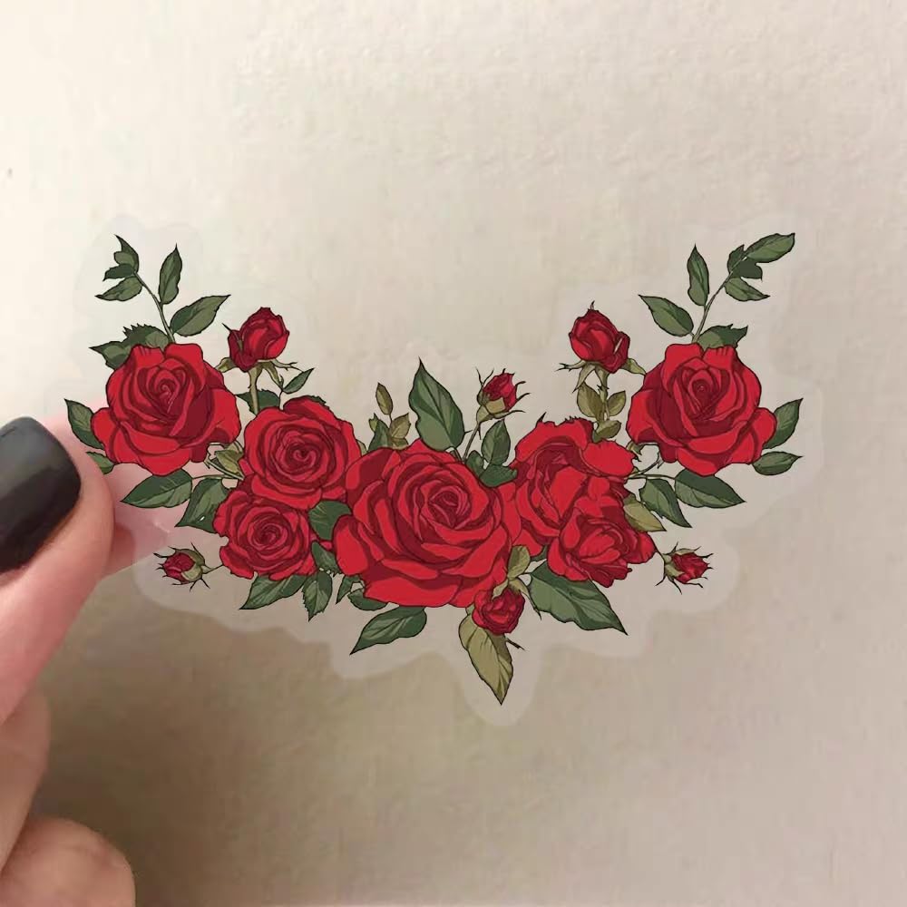 S.A.V.I 50 Rose Bouquet Stickers Pack, Floral Vinyl Decals for DIY Crafts
