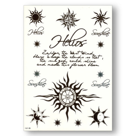 S.A.V.I 3D Temporary Tattoo Waterproof Sticker Beautiful Black Big Flower Text Moon Popular New Designs Size - 21x15cm (61)