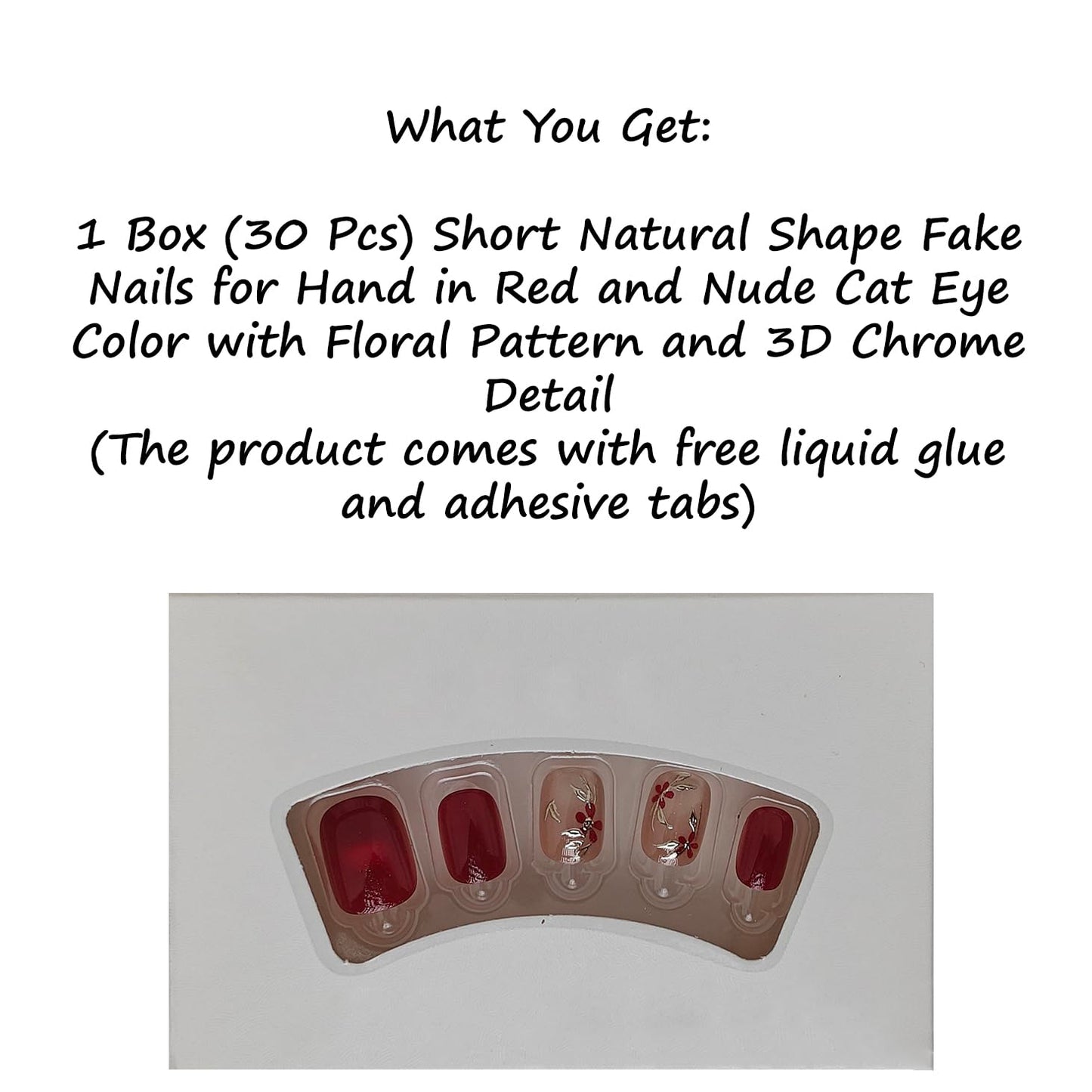 S.A.V.I Mirror Chrome Silver Press On Toe Nails, Short Natural Shape, Glossy Metallic Finish, Reusable Fake Toenails with Nail Glue & Adhesive Tabs, 24 Pcs Box