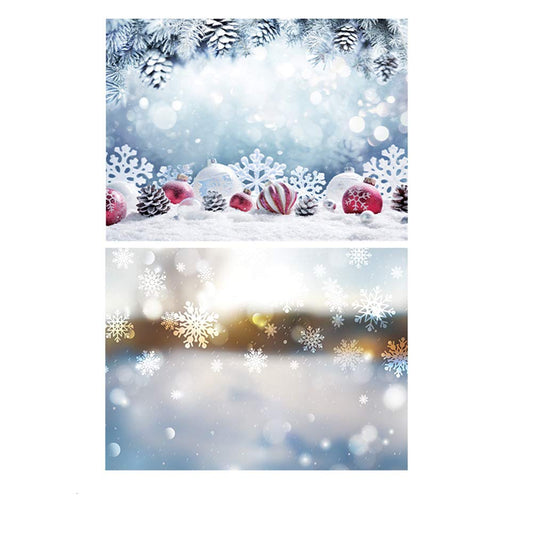SAVIAURA 1 Sheet 2 in 1 Photography Backdrop 3D Flat Lay Tabletop Double-Sided 22x16 Photo Background PVC Wrinkle-Free for Small Products Food, Cosmetics Shoot (#14-Snowflakes Pattern)