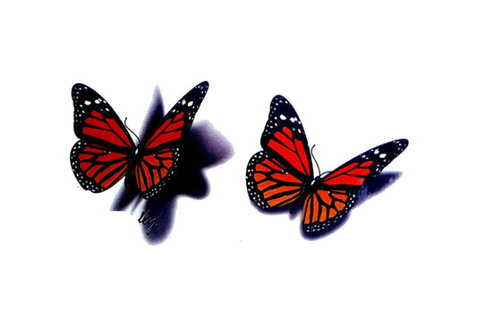 S.A.V.I 3D Temporary Tattoo Colored Mix Designs Red Butterfly Size 10.5x6CM - 1PC.