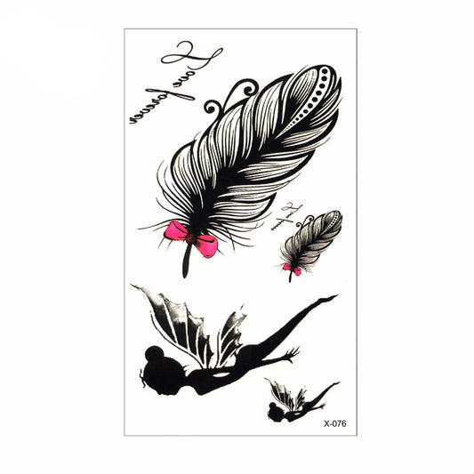 S.A.V.I 3D Temporary Tattoo Feather Fairy Design Size 10.5x6CM - 1PC.